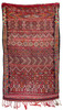 Red Multi-Color Kilim Rug with Tribal Designs - R0283