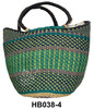 Multi-Color Handmade African Straw Bags - HB038