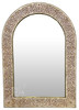 Tall Arch Top Metal and Bone Mirror - M-MB120