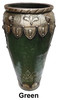 Large Hand Painted Metal and Ceramic Urn - VA124