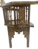 Authentic Moroccan Hand-Carved Chair with Stunning Inlay - MOP-CH031