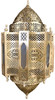 Handcrafted Brass Chandelier with White Glass Panels - CH359