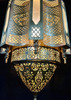 Handcrafted Brass Chandelier with White Glass Panels - CH359