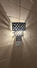 Hand Designed Rustic Iron Wall Sconce with Geometric Pattern - WL284