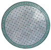 36 Inch Light Green Round Tile Table Top - MTR686