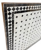 30 Inch Square Black and Off-White Tile Table Top - MT860