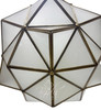 Moroccan Geometric Brass and Glass Lantern - LIG552