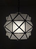 Moroccan Geometric Brass and Glass Lantern - LIG552