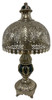 Intricately Designed Silver and Ceramic Desktop Lamp - LIG562