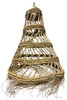 Tall Open Cone Shaped Raffia Lantern - RAF006 Tall Open Cone Shaped Raffia Lantern - RAF006