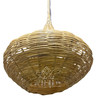 Handwoven Teardrop Shaped Raffia Lantern - RAF014