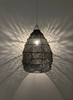 Black Raffia Dome-Shaped Lantern - RAF020