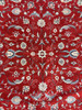 96" W x 121" H - Deep Ruby Red Rug with Multi-Color Floral Motif Designs - R0508