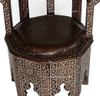 Hand Painted Chair with Leather - ML-CH006