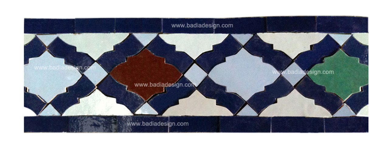 Moroccan Mosaic Border Tile - BT018