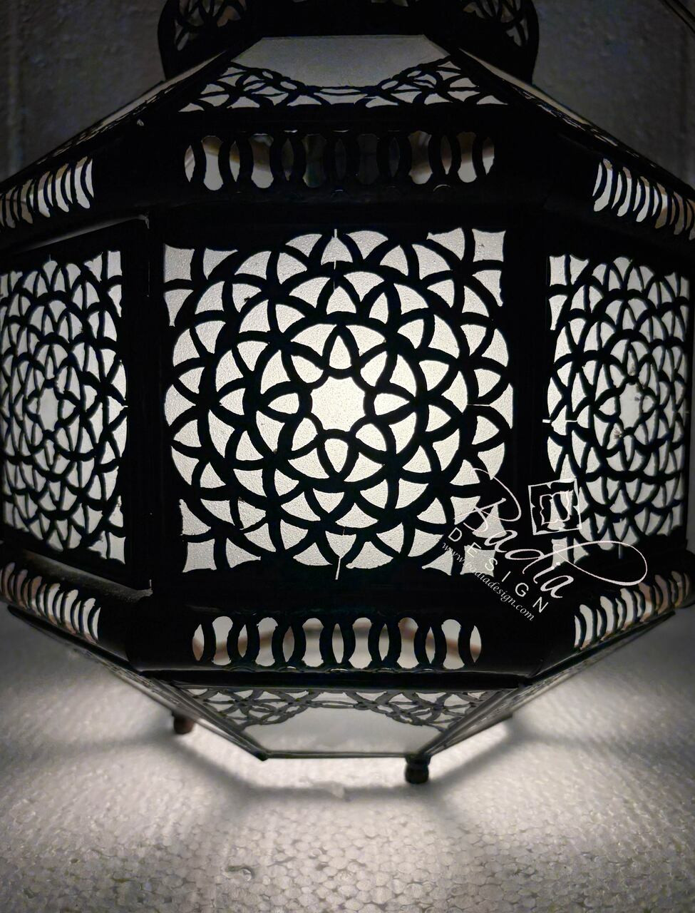Hanging White Glass Lantern - LG082