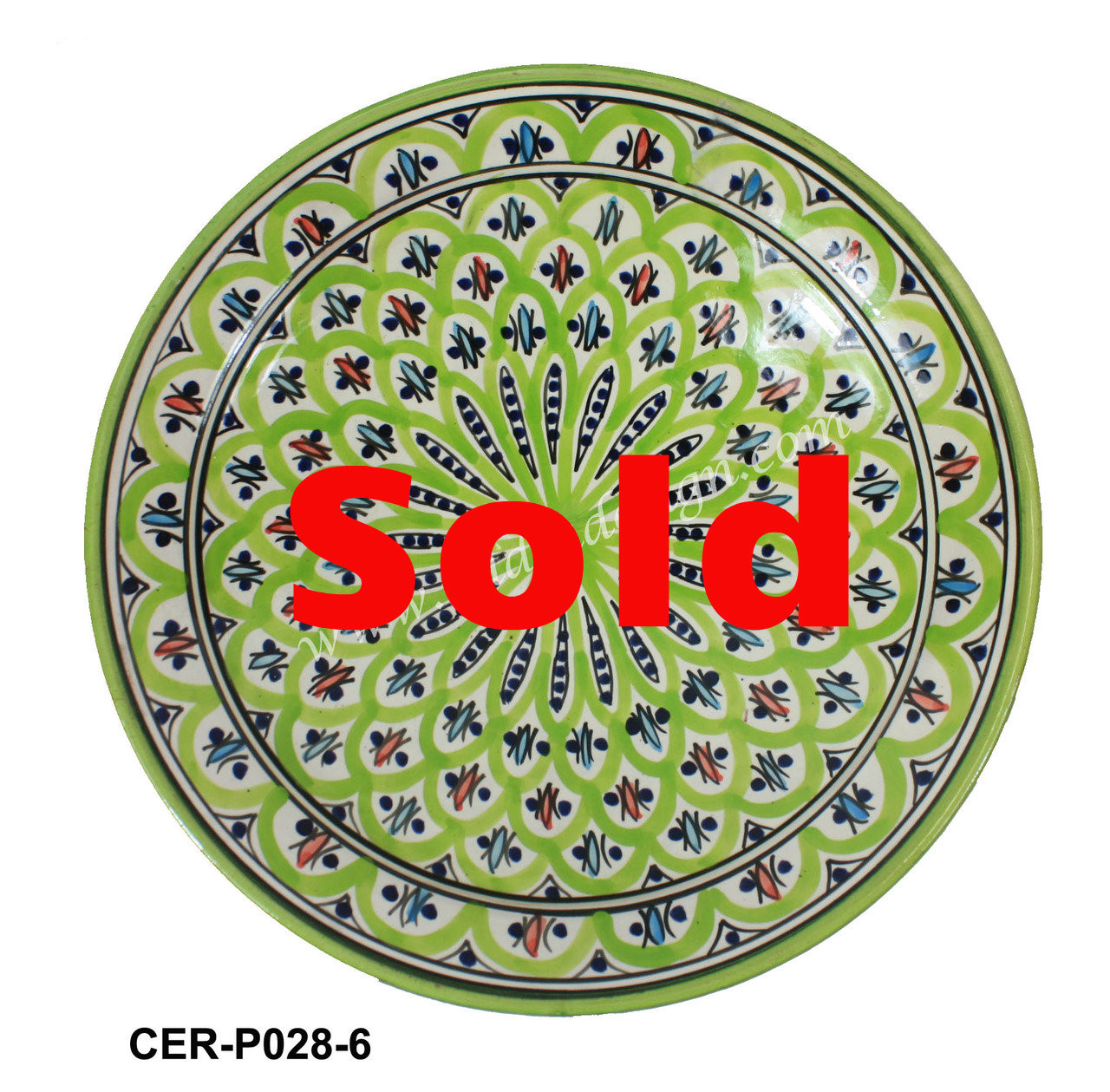 Hand Painted Ceramic Plate - CER-P028