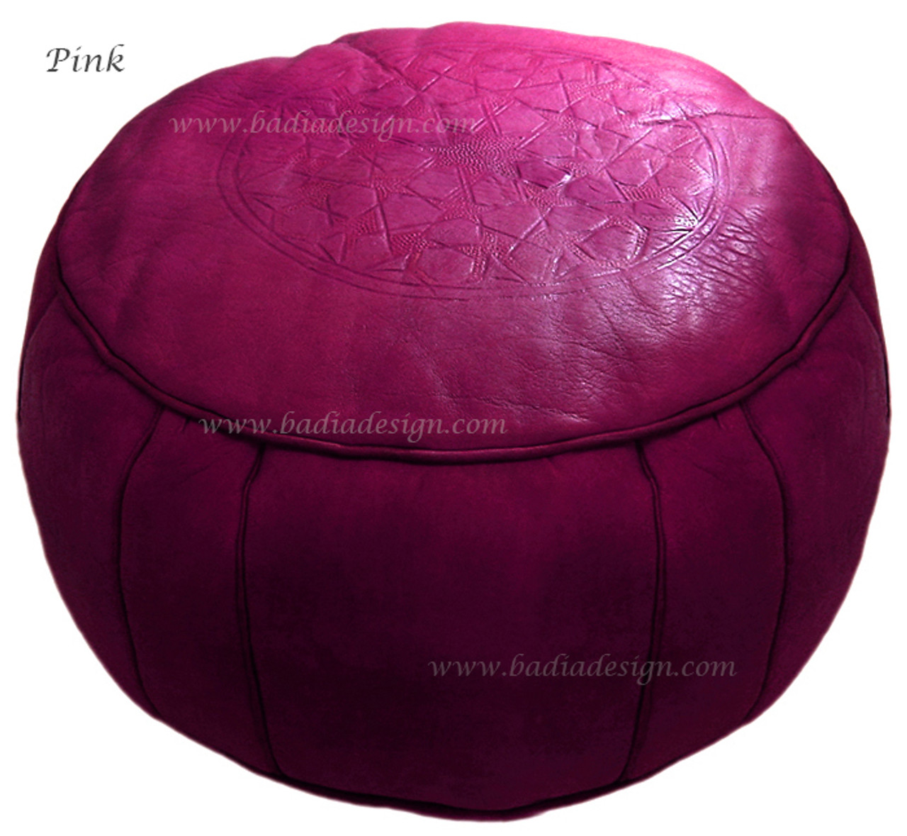 Moroccan Leather Ottoman - RLP001