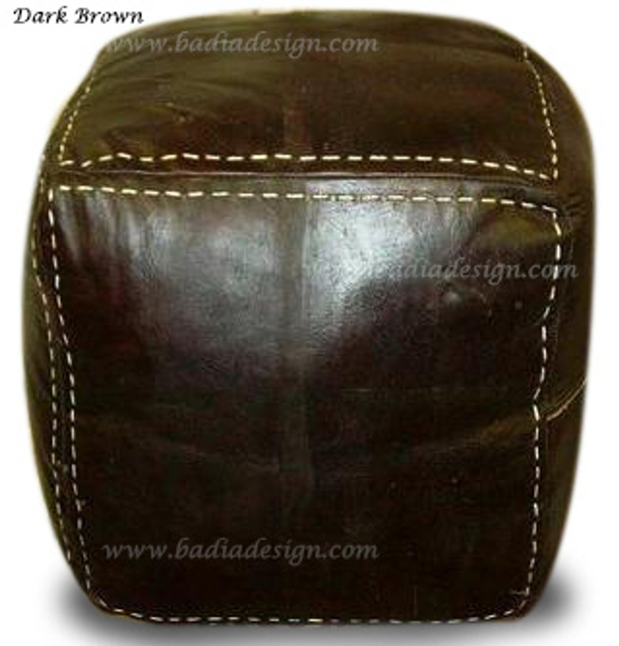 Moroccan Square Leather Ottoman - SLO101