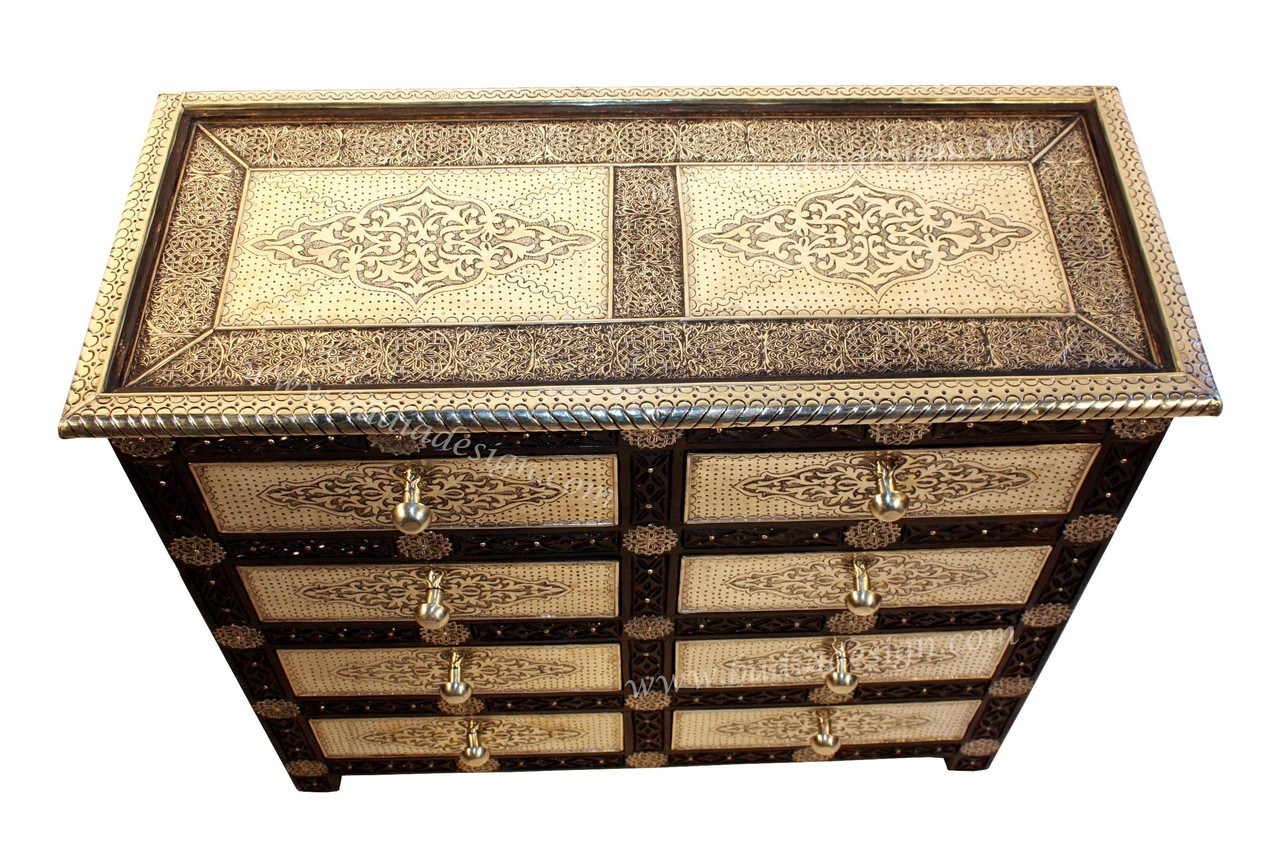 Large Silver Metal Cabinet - NK-CA023