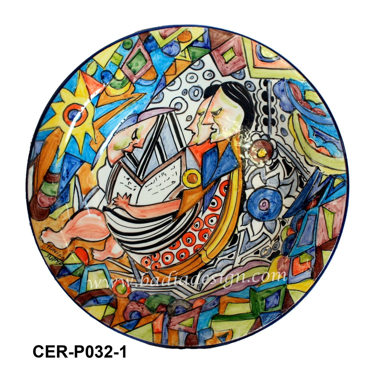 Decorative Tunisian Ceramic Plate - CER-P032