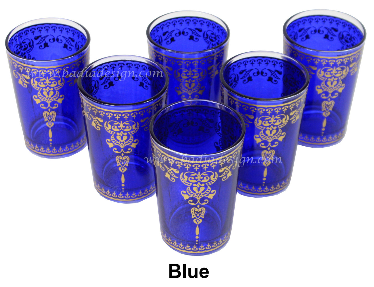 Blue Moroccan Tea Glasses