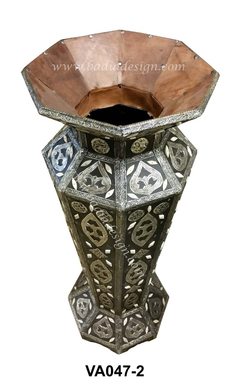 Large Metal and Bone Urn - VA047