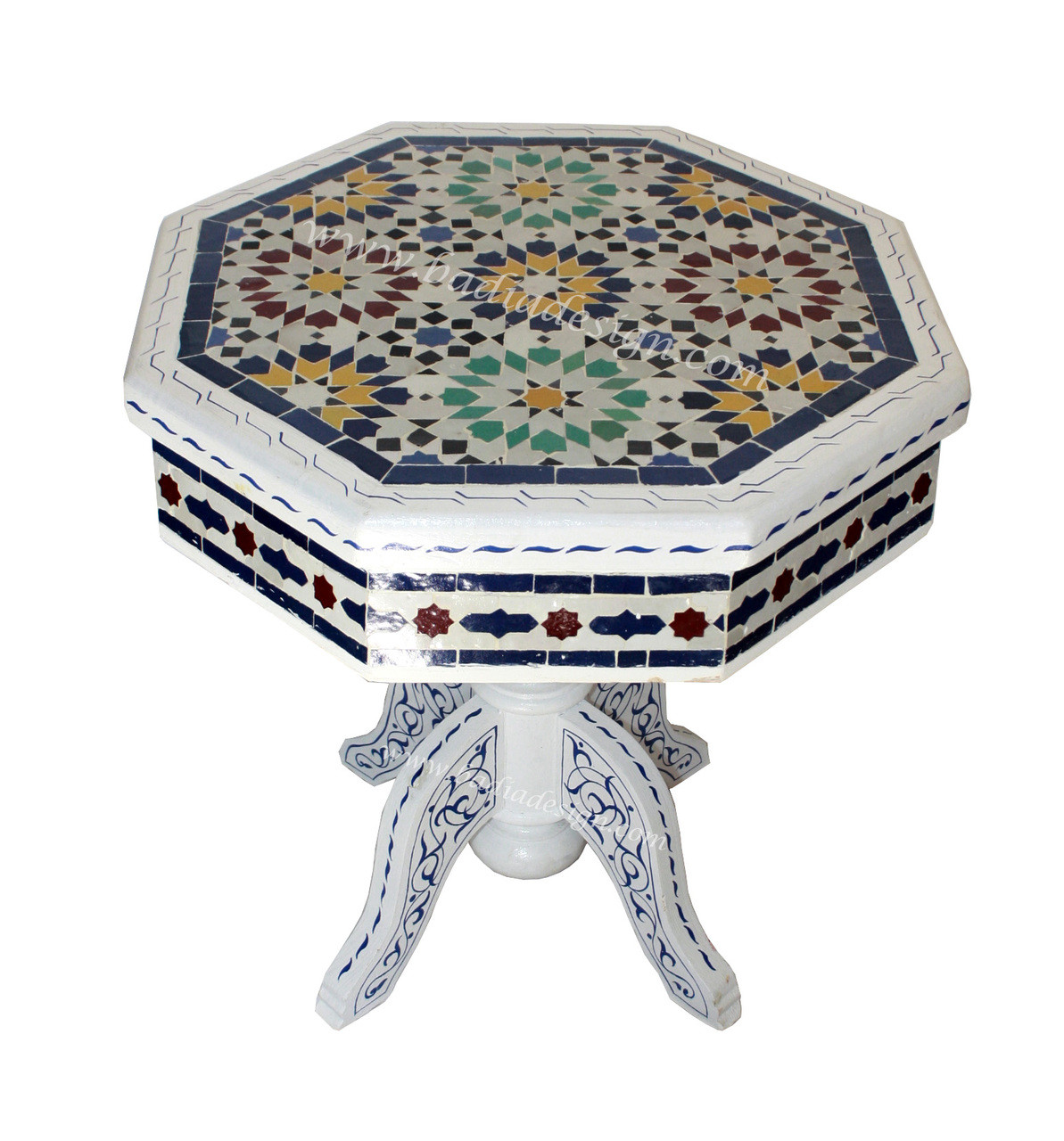 Hand Painted Tile Top Coffee Table - HP-CA022