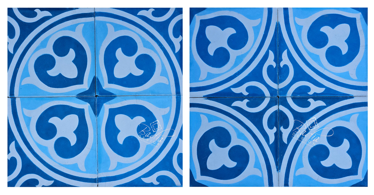 Moroccan Hand Painted Cement Tile from Badia Design Inc.