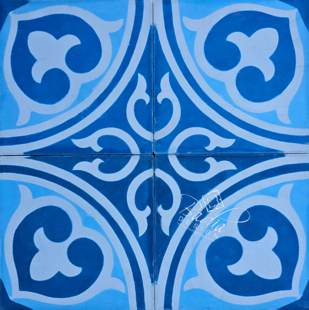 Moroccan Hand Painted Cement Tile from Badia Design Inc.