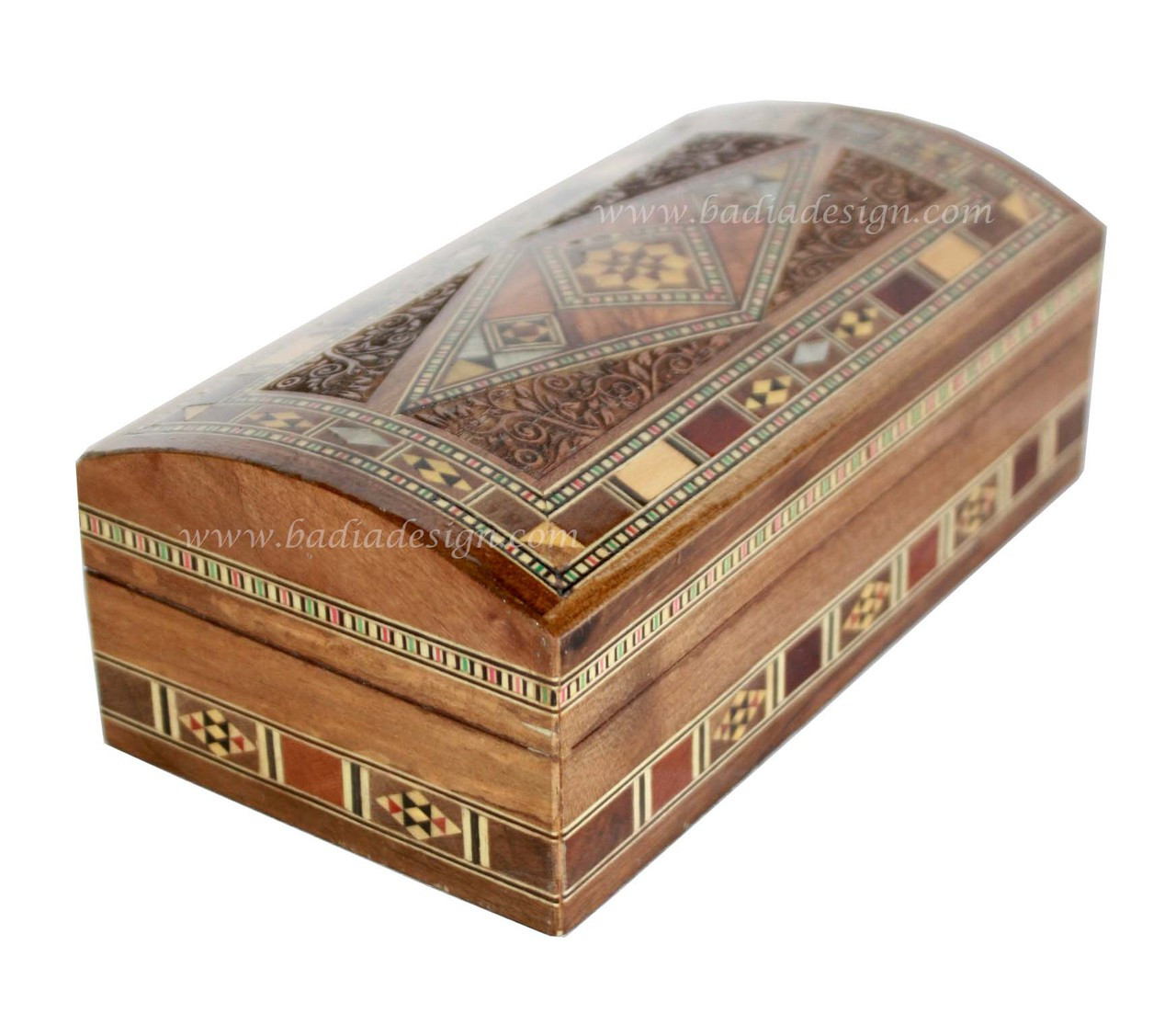Hand Carved Wooden Inlaid Jewelry Boxes - HD168