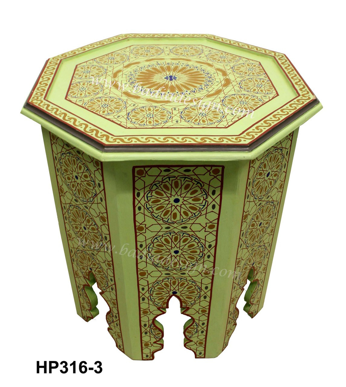 Vivid Color Hand Painted Side Table - HP316