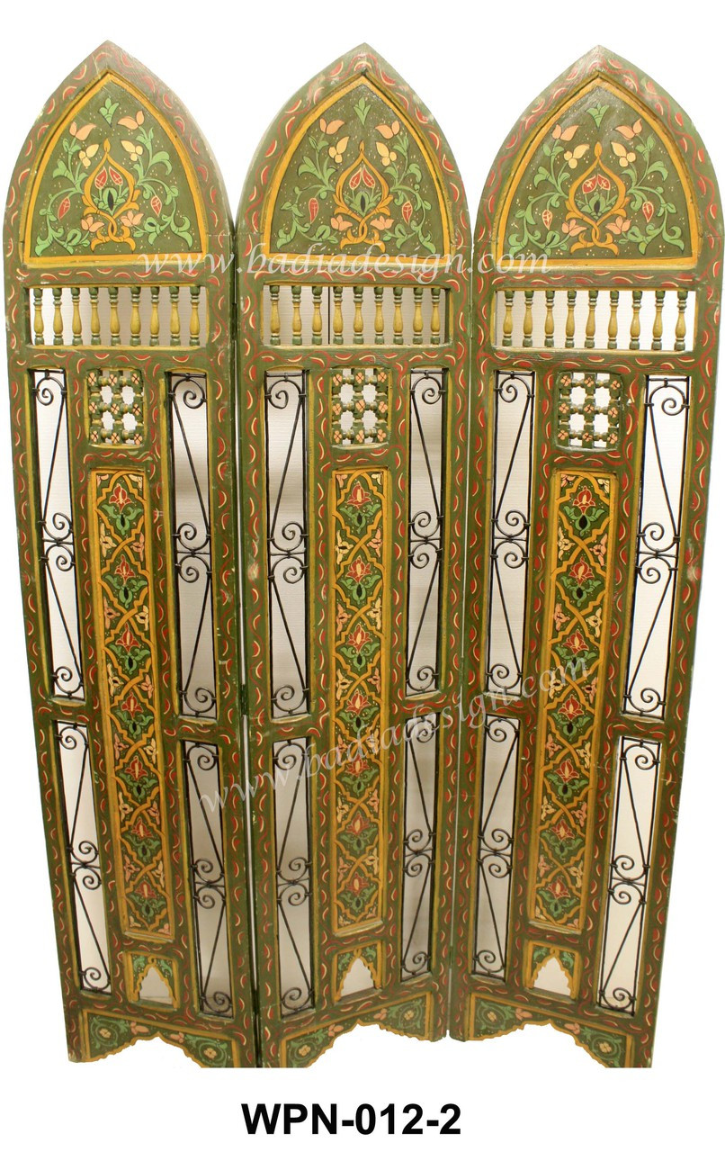 Hand Painted Wooden Screen - WPN-012