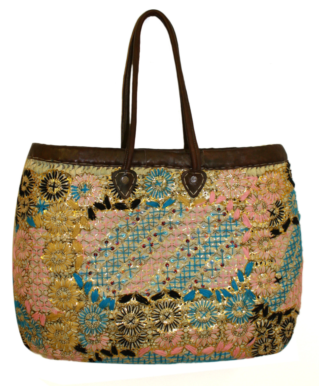 Moroccan Multi-Color Straw  Handbag - HB002A