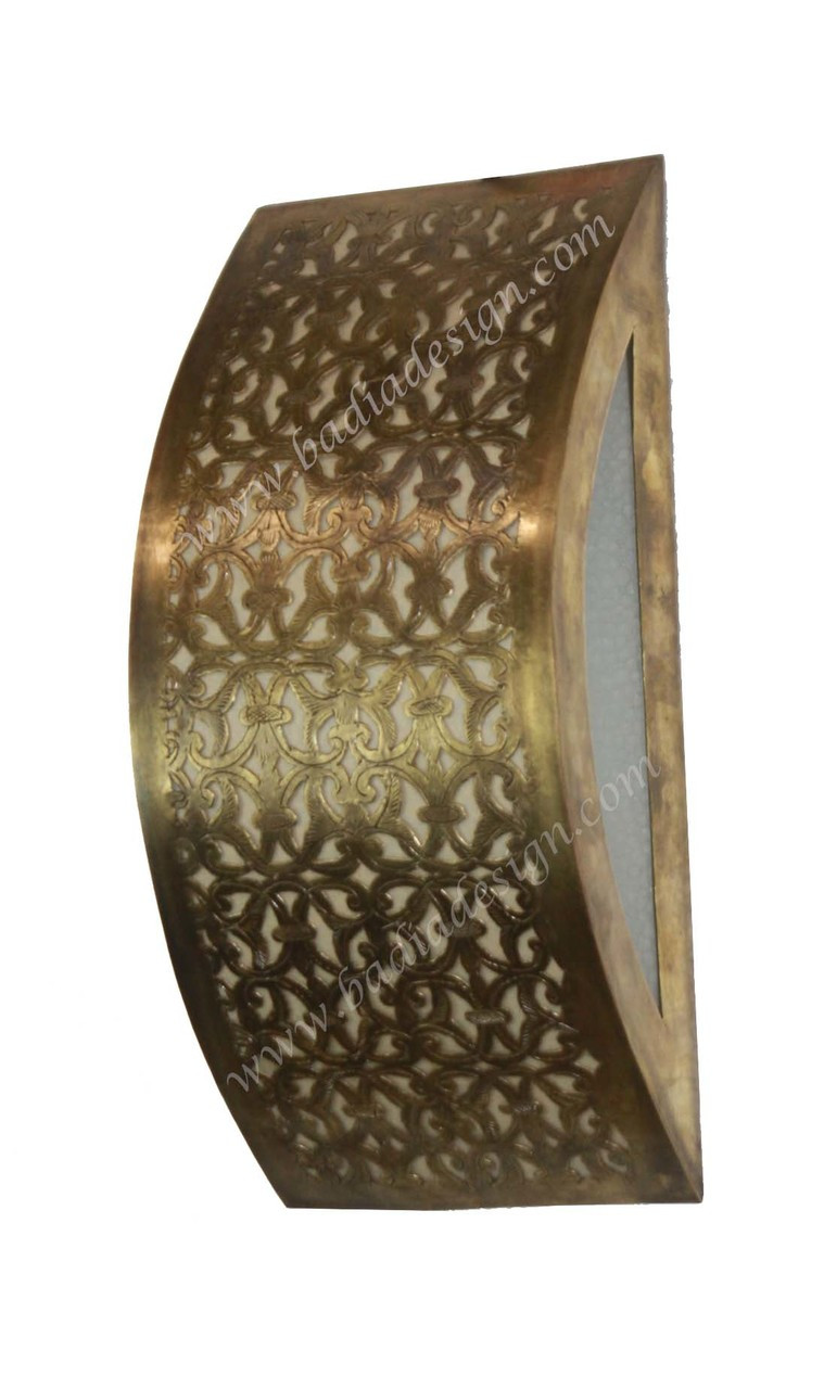 Half Moon Brass Wall Sconce - WL184