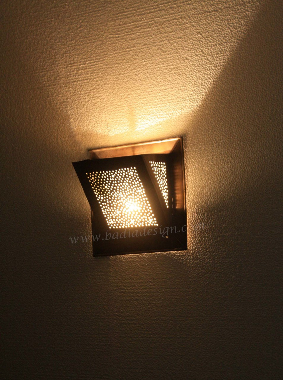 Small Moroccan Brass Wall Sconce - WL188