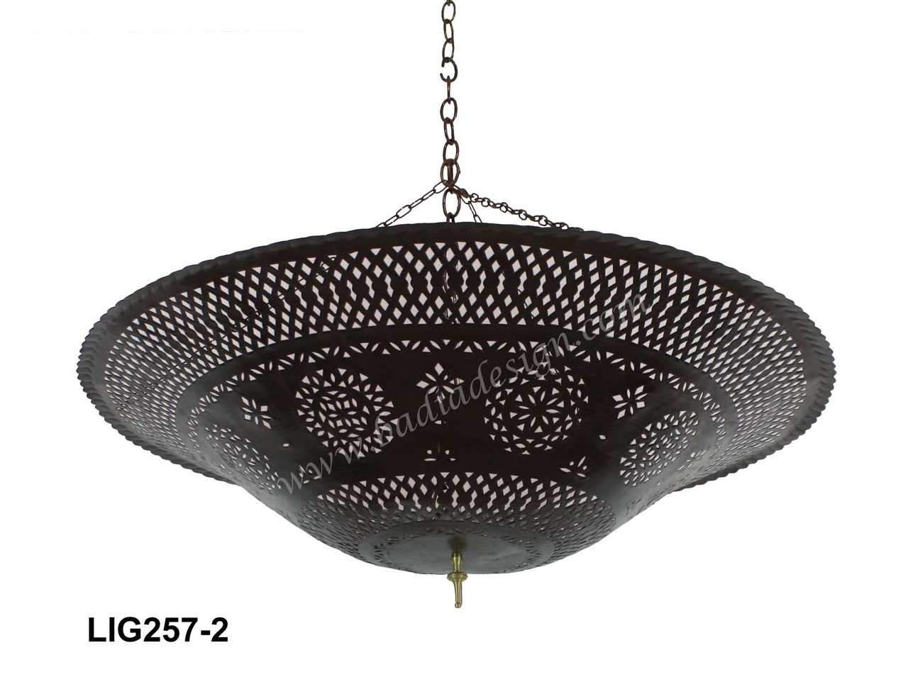 Round Moroccan Rustic Iron Lantern - LIG257