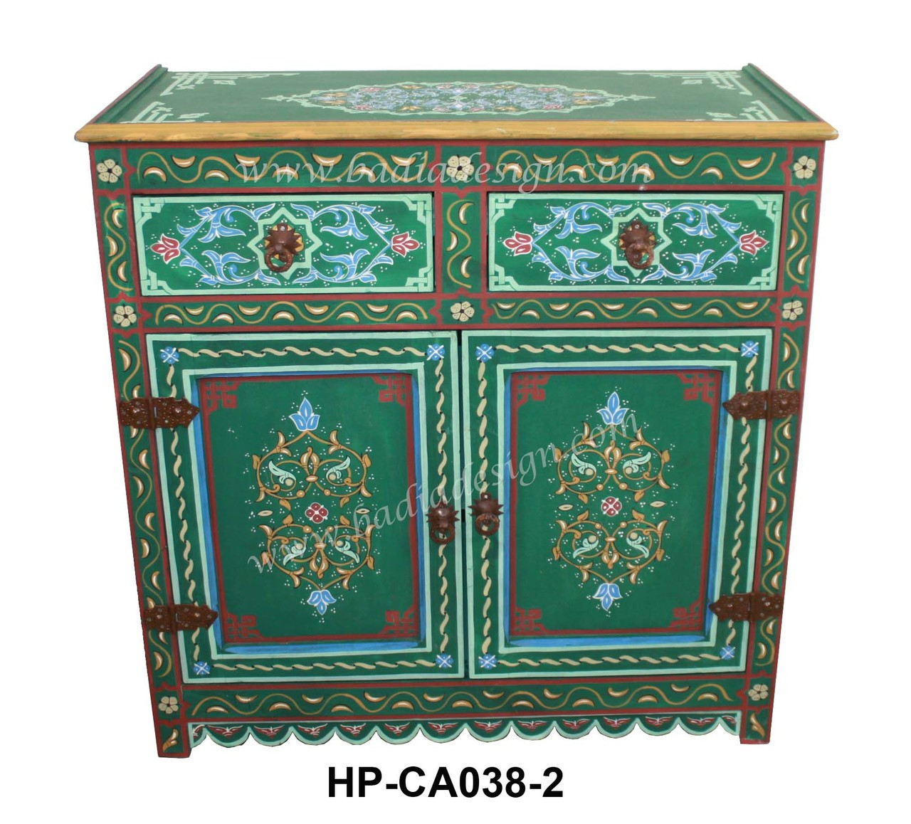 Hand Painted Wooden Cabinet - HP-CA038