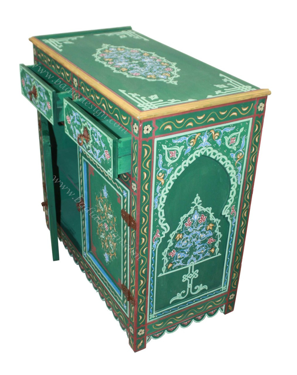 Hand Painted Wooden Cabinet - HP-CA038