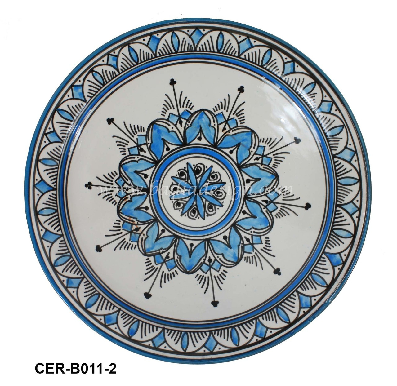 Hand Painted Floral Ceramic Bowl - CER-B011