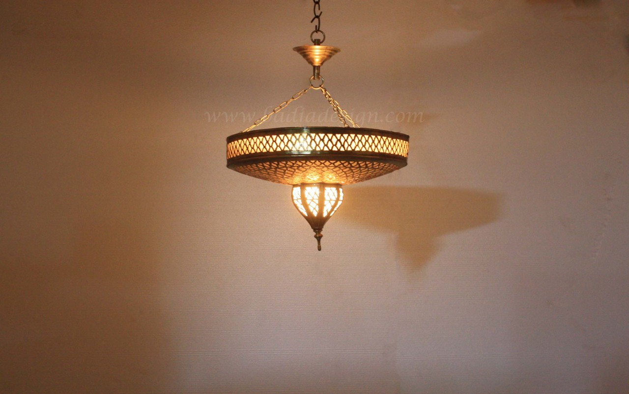 Brass Chandelier with Soft White Film Paper - CH224