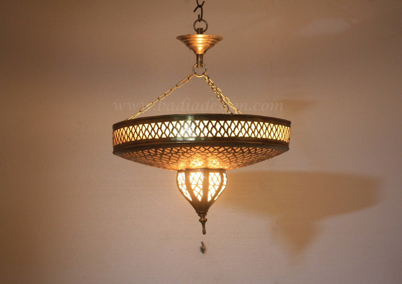 Brass Chandelier with Soft White Film Paper - CH224