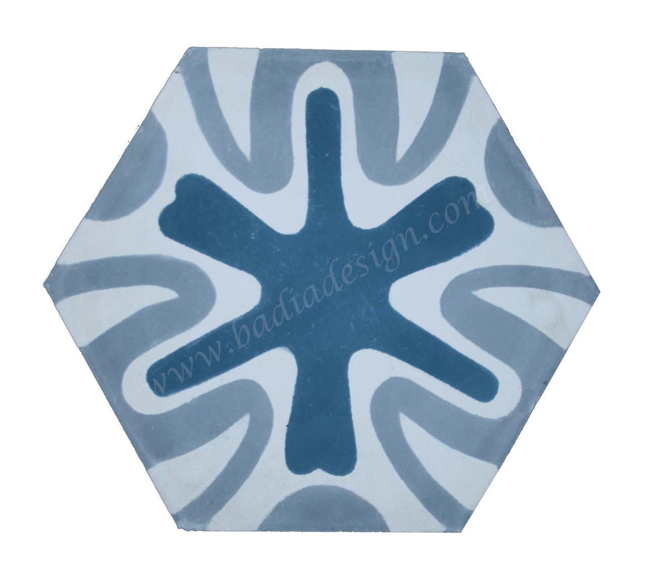 Moroccan Hexagon Shaped Cement Tile - CT099