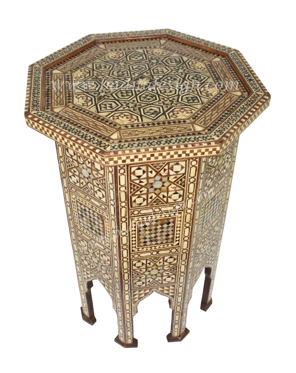 Syrian Design Inlay Side Table - MOP-ST079
