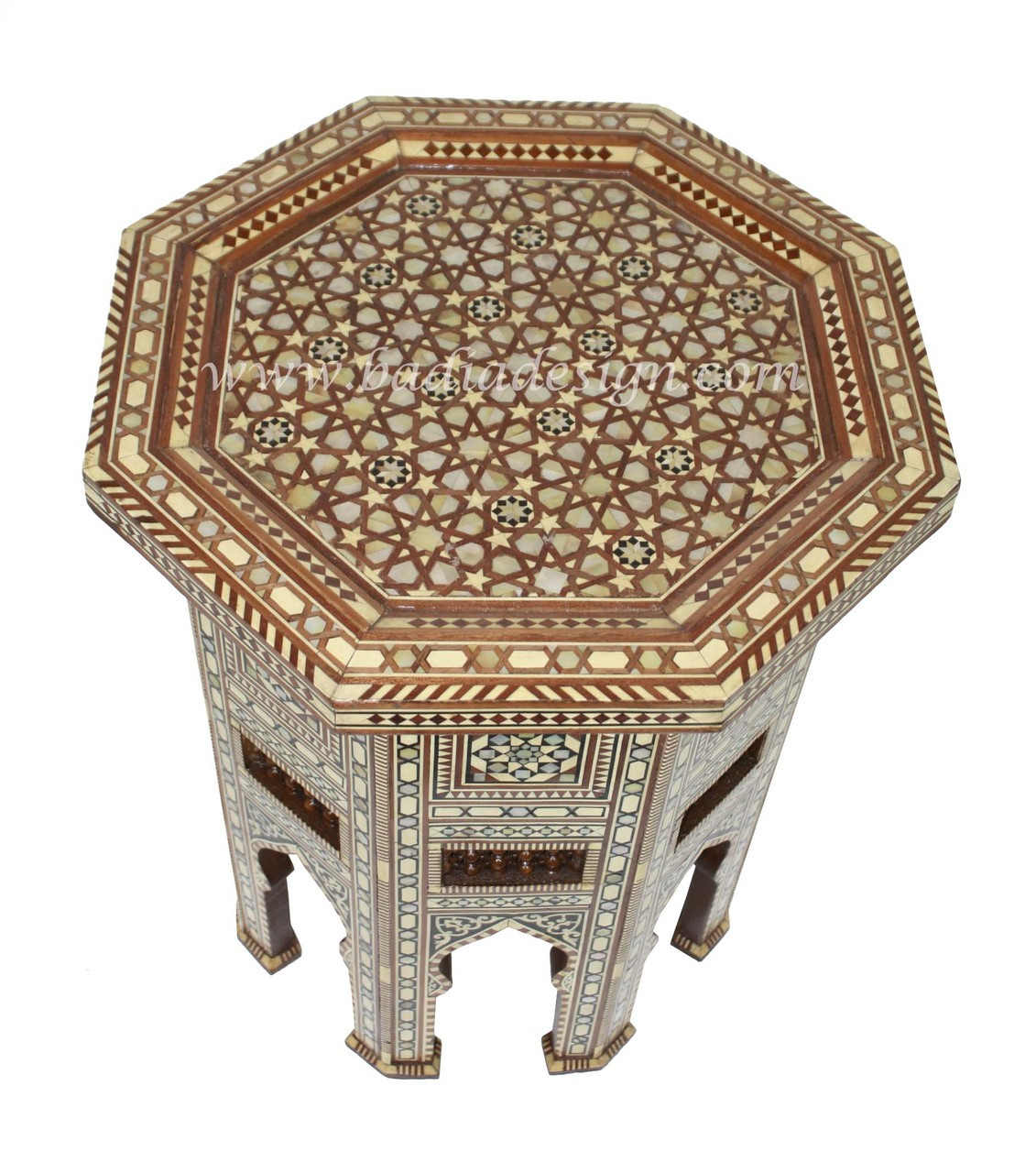 Syrian Design Inlay Side Table - MOP-ST080