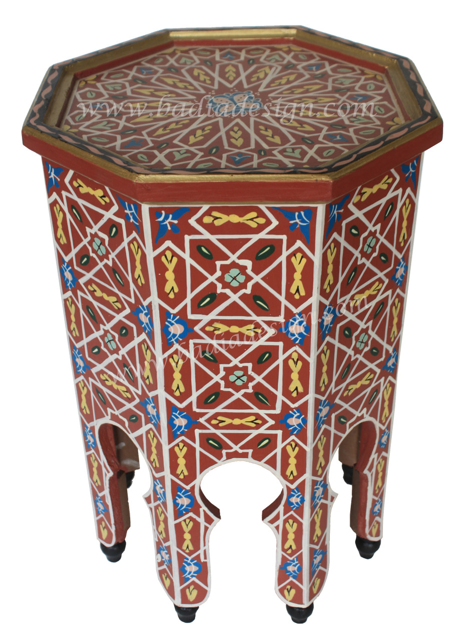 Multi Color Hand Painted Side Tables - HP010