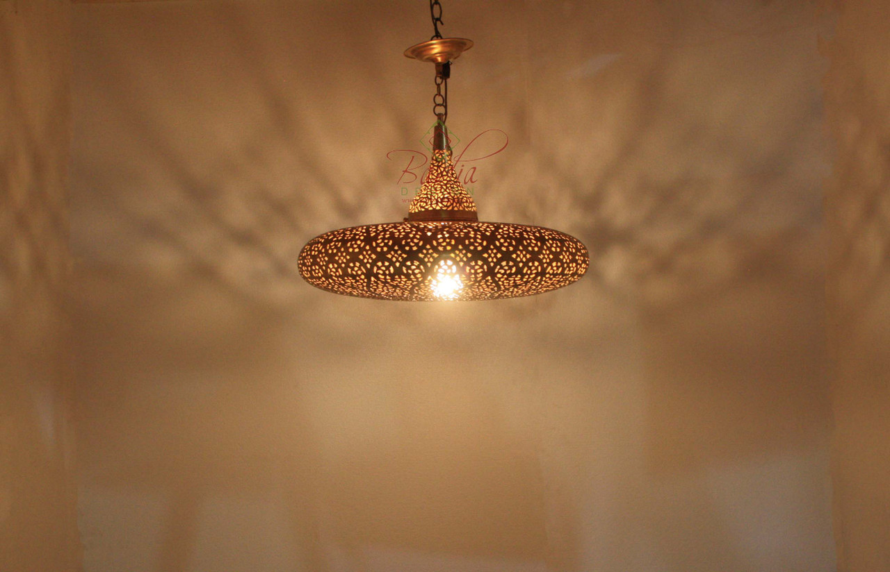 Saucer Shaped Brass Light - LIG309