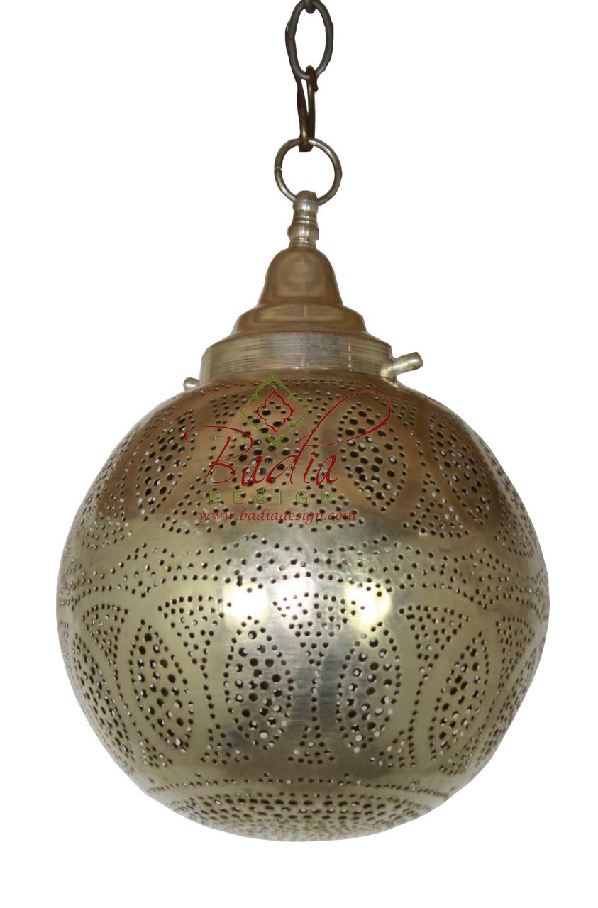 Round Intricately Designed Silver Lantern - LIG329