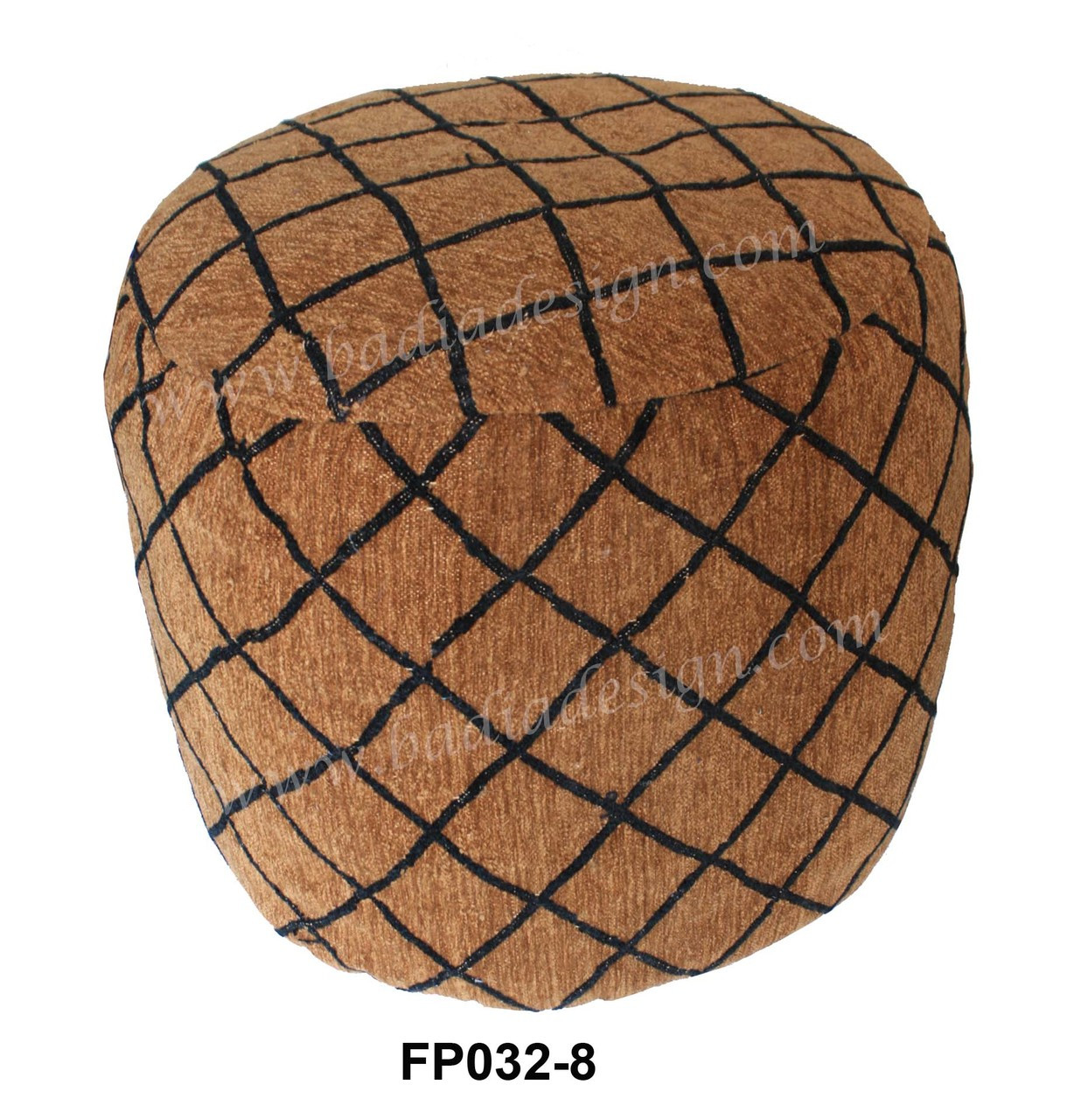 Multi-Color Wool Fabric Pouf - FP032