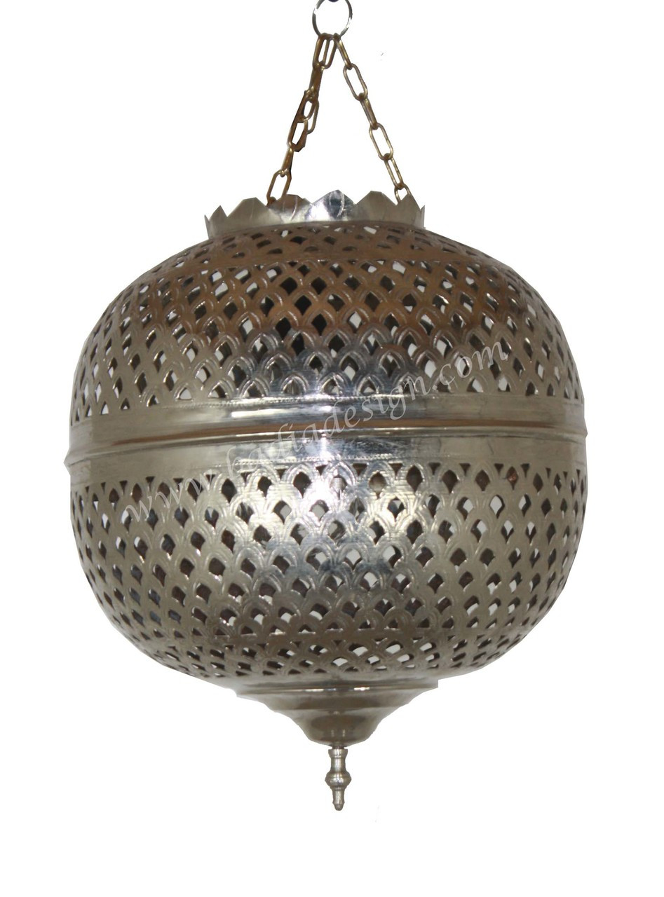 Honeycomb Design Silver Lantern - LIG353